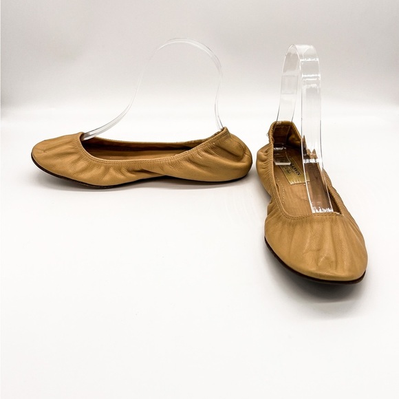 LANVIN Classic Tan Leather Ballet Flats Size 36.5 - Picture 6 of 6